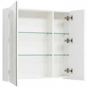 Изображение товара зеркальный шкаф 85x87,3 см белый глянец l aquanet йорк 00202089