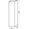 Подвесная колонна с реверсивной дверцей серый антрацит глянец Jacob Delafon Soprano EB984-442 - 2