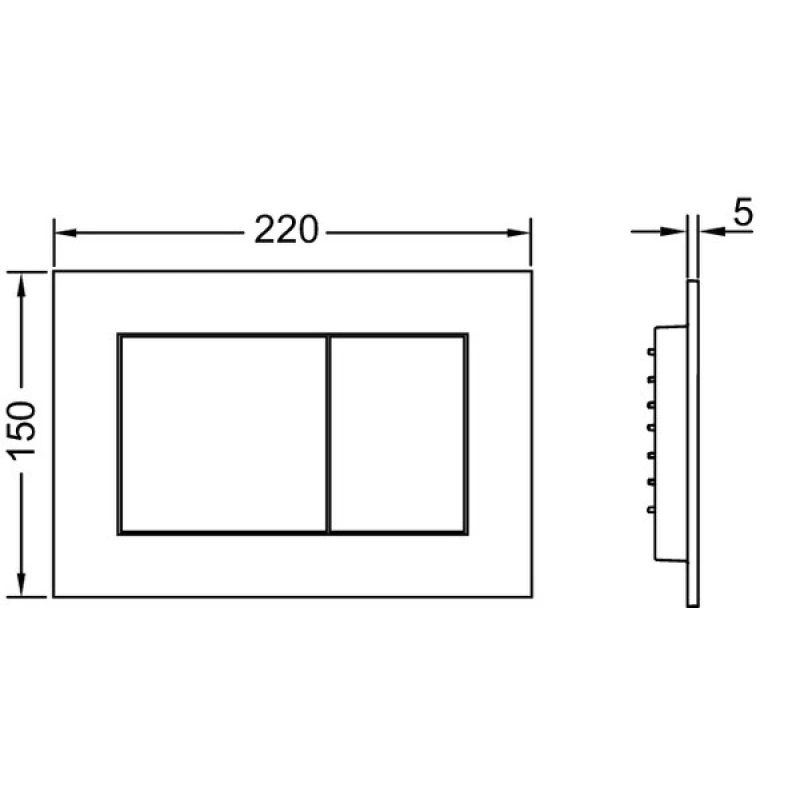 Комплект подвесной унитаз MEER MR-2100 + система инсталляции Tece 9300302 + 9240407