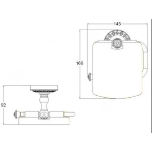 Изображение товара держатель туалетной бумаги bronze de luxe windsor k25003