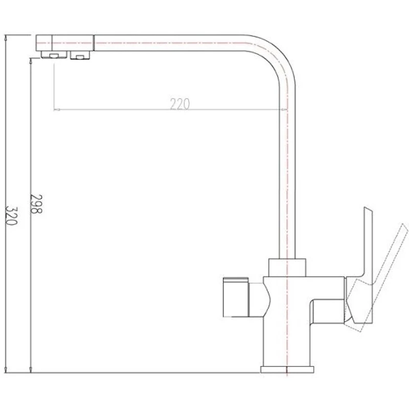 Смеситель для кухни с подключением к фильтру Zorg Sanitary ZR334YFKBAPC