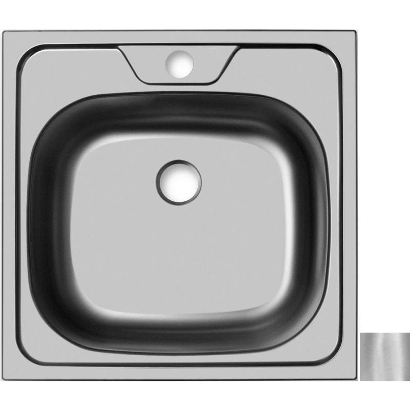 Кухонная мойка матовая сталь Ukinox Классика CLM480.480 -GT6C 0C