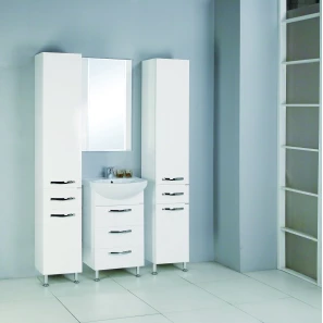 Изображение товара комплект мебели белый 50,5 см акватон ария 1a140201aa010 + 1wh207781 + 1a140102aa010