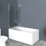 Изображение товара шторка для ванны 90 см belbagno uno-v-1-90/150-p-cr текстурное стекло