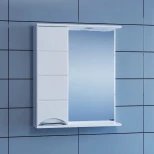 Изображение товара зеркальный шкаф 60x72 см белый глянец санта родос 106015