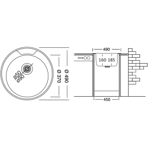 Изображение товара кухонная мойка матовая сталь ukinox фаворит fad490 -gt6k 0c