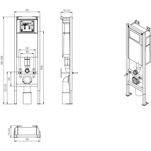 Изображение товара комплект подвесной унитаз + система инсталляции cersanit nature a64230