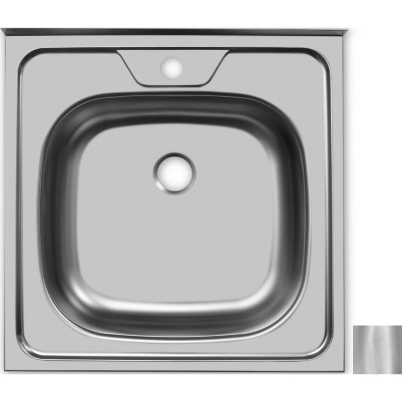 Кухонная мойка матовая сталь Ukinox Стандарт STD500.500 ---5C 0C-