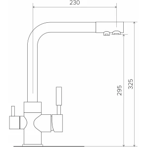 Изображение товара смеситель для кухни с подключением к фильтру серый металлик tolero высокий дуо 627574