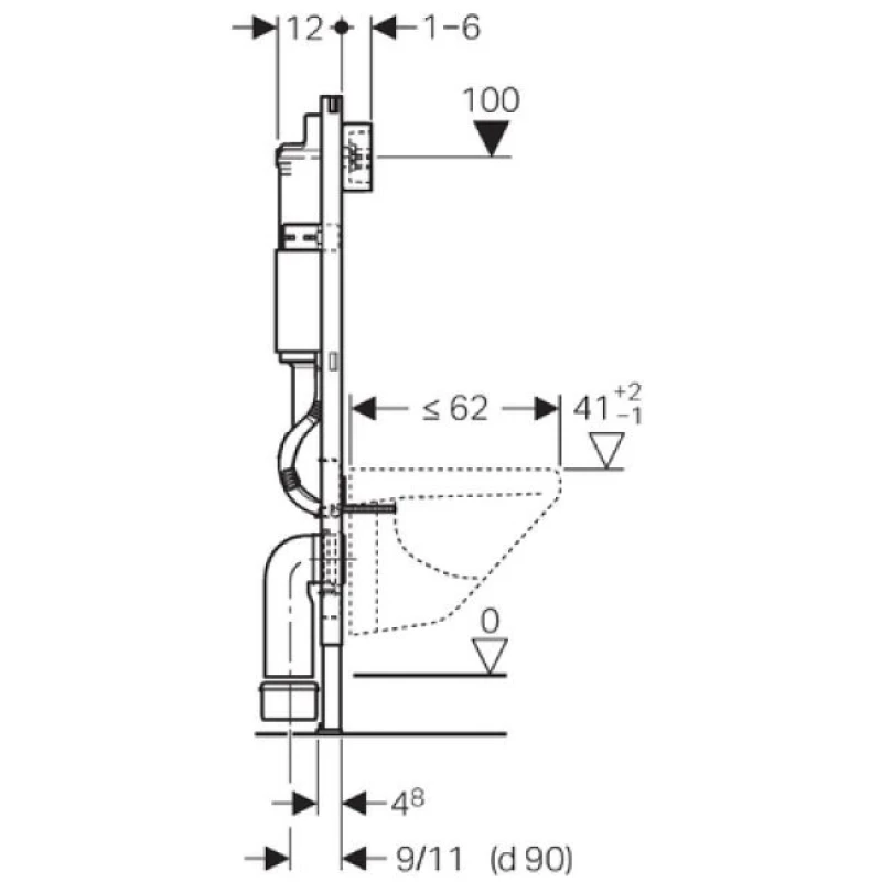 Комплект подвесной унитаз Grossman GR-4455S + система инсталляции Geberit 458.125.21.1