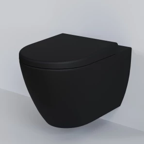 Изображение товара подвесной безободковый унитаз с сиденьем микролифт ambassador queen 113t20201r-112t20201