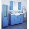 Зеркальный шкаф 100x71 см голубой матовый Sanflor Глория C000005703 - 4