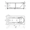 Акриловая гидромассажная ванна 170x80,5 см пневматическое управление плоские форсунки Aquatek Леда - 5