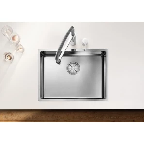 Изображение товара кухонная мойка blanco claron 550-if infino зеркальная полированная сталь 521578