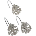 Изображение товара набор из 12 крючков для шторки carnation home fashions fleur di lis silver php-fl/03