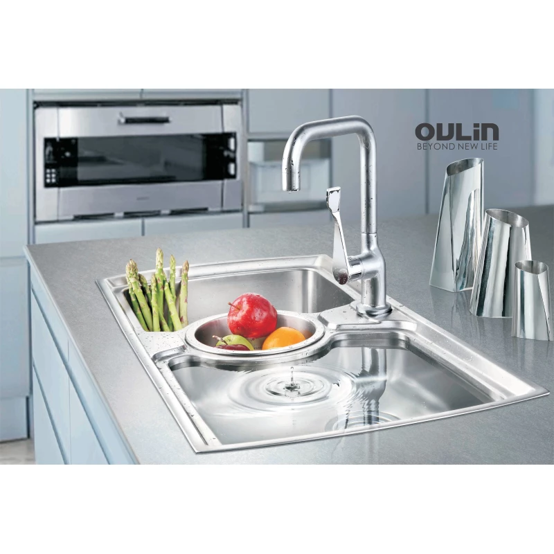 Кухонная мойка Oulin матовая сталь OL-321