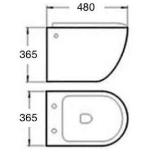 Изображение товара подвесной безободковый унитаз с сиденьем микролифт mira mr-b4836