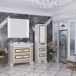 Комплект мебели белый золотая патина 100 см Opadiris Оникс