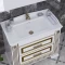 Комплект мебели белый золотая патина 100 см Opadiris Оникс - 4