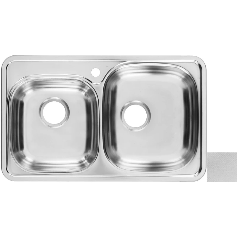 Кухонная мойка декоративная сталь Ukinox Комфорт COL780.480 20GT6K 3R