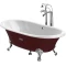 Чугунная ванна 170x85 см с противоскользящим покрытием Roca Newcast Bordeaux 233650003 - 2
