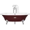 Чугунная ванна 170x85 см с противоскользящим покрытием Roca Newcast Bordeaux 233650003 - 3