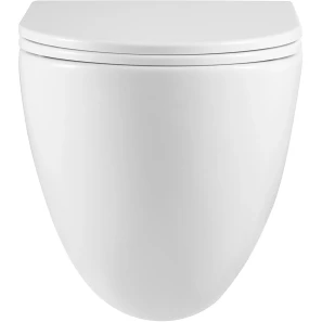 Изображение товара унитаз подвесной lemark glazer 9614003 безободковый, с сиденьем микролифт, белый глянец