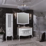 Комплект мебели белый матовый 100 см со столешницей Opadiris Лаура