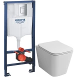 Изображение товара комплект подвесной унитаз grossman gr-4441s + система инсталляции grohe 38772001