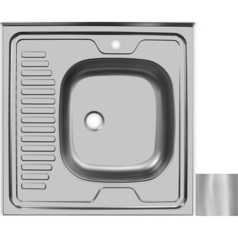 Кухонная мойка матовая сталь Ukinox Стандарт STD600.600 ---5C 0RS