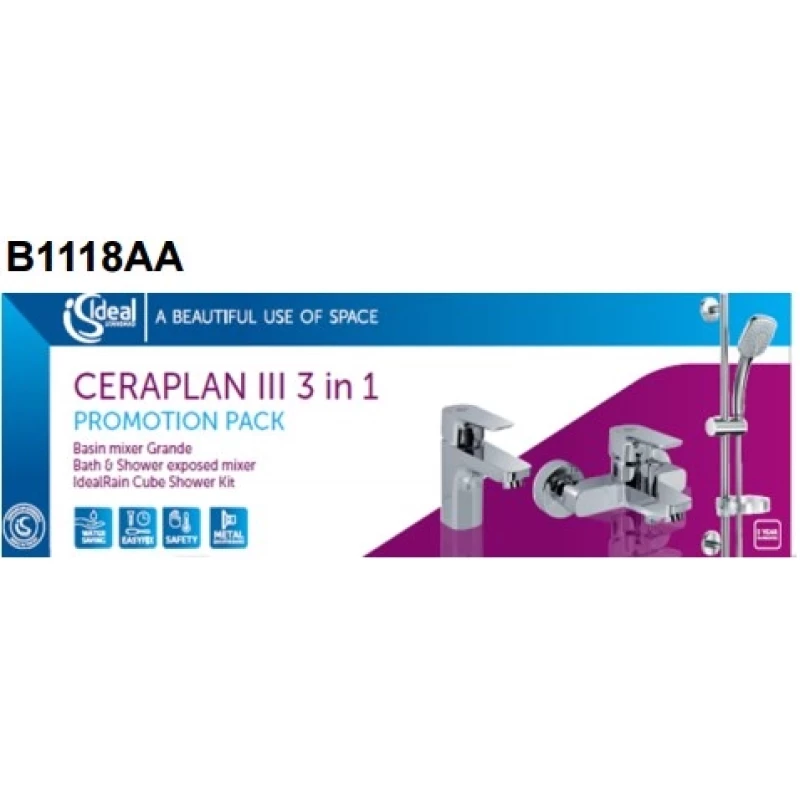 Комплект смесителей (3 в 1) Ideal Standard Set Ceraplan III B1118AA