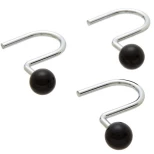 Изображение товара набор из 12 крючков для шторки carnation home fashions ball type hook black slm-bal/16