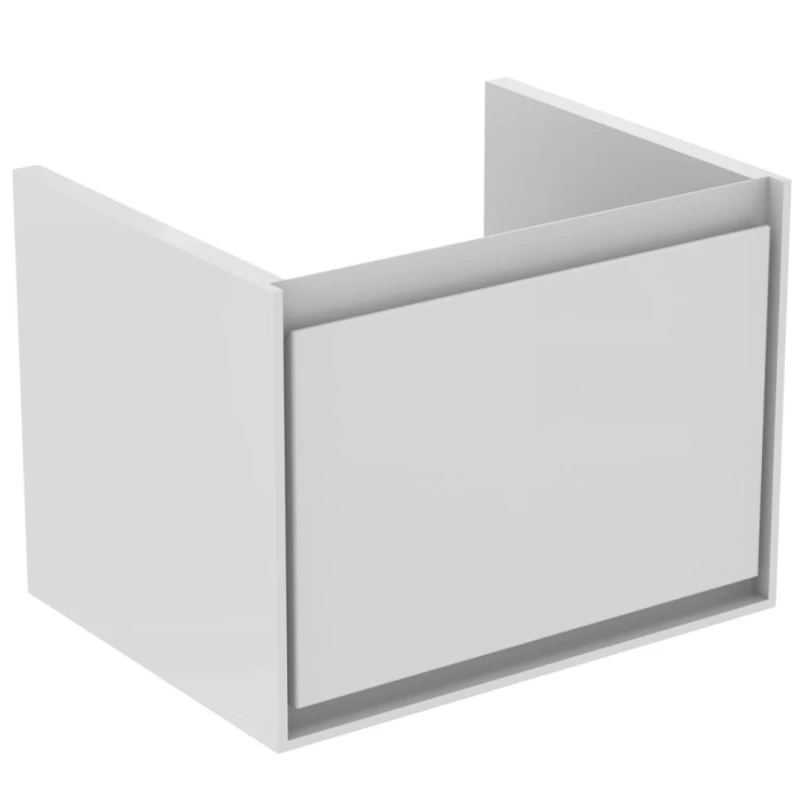 Тумба белый глянец/белый матовый 60 см 1 ящик Ideal Standard Connect Air Cube E0846B2