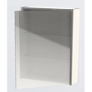 Изображение товара зеркальный шкаф 60x75 см белый aquanet латина 00179942
