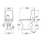 Унитаз напольный стандартное сиденье с крышкой Gustavsberg Basic GB1039236105 - 2