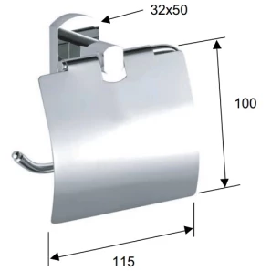 Изображение товара держатель туалетной бумаги remer forma fr60cr
