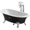 Чугунная ванна 170x85 см с противоскользящим покрытием Roca Newcast Black 233650002 - 2