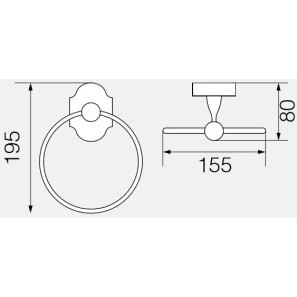 Изображение товара кольцо для полотенец veragio stanford bronzo vr.std-7723.br