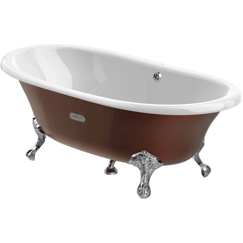 Чугунная ванна 170x85 см с противоскользящим покрытием Roca Newcast Copper 233650008