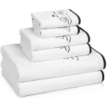 Изображение товара полотенце для рук 33x33 см kassatex le bain white/black lba-141-wb