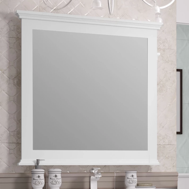 Зеркало 90x88 см белый матовый Opadiris Палермо Z0000008548