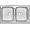 Кухонная мойка матовая сталь Ukinox Классика CLM780.480 20--6K 3C - 1