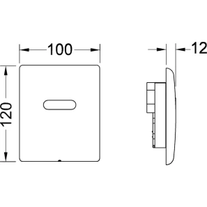 Изображение товара система электронного управления смывом писсуара, питание от батарей 6в tece teceplanus белый глянец 9242356