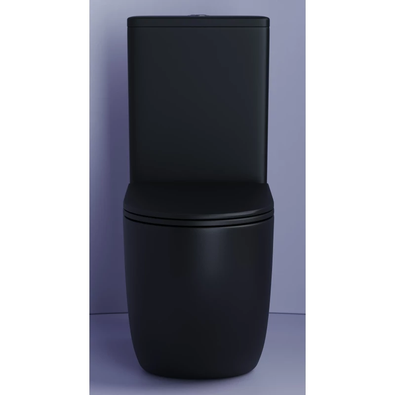 Чаша напольного безободкового унитаза с сиденьем микролифт Ceramica Nova Metropol CN4001-BMB
