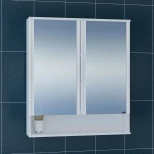 Изображение товара зеркальный шкаф 80x90 см белый глянец санта вегас 700180