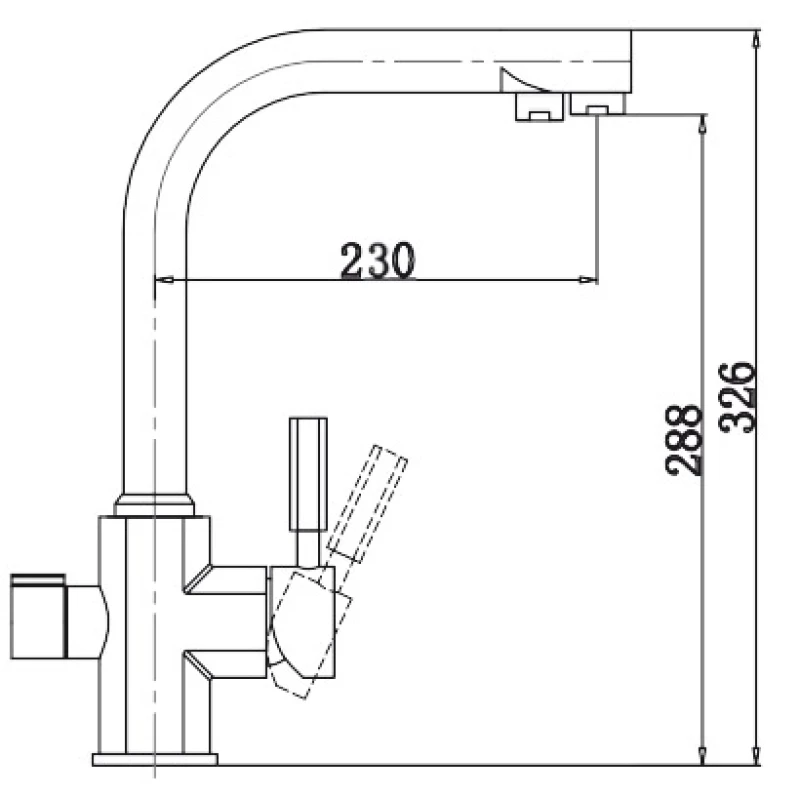 Смеситель для кухни с подключением к фильтру Kaiser Decor 40144-11