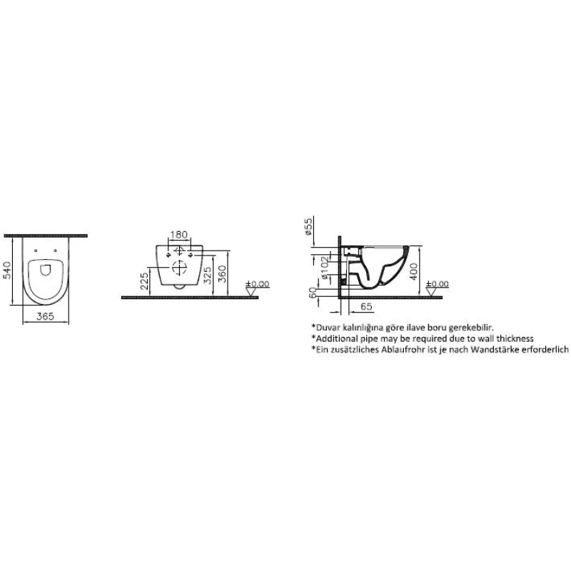 Комплект подвесной унитаз + система инсталляции VitrA Sento 9830B003-7207