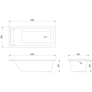 Изображение товара чугунная ванна 180x80 см без ручек timo tarmo c0000100
