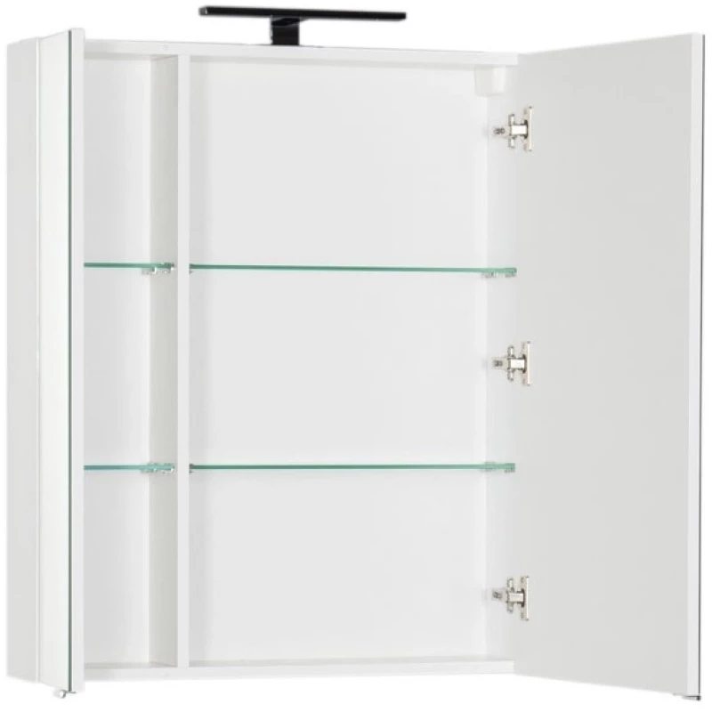 Зеркальный шкаф 69,8x85 см белый Aquanet Эвора 00184305