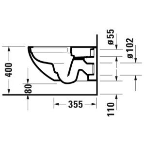 Изображение товара унитаз подвесной duravit architec 45720900a1 безободковый, с сиденьем микролифт, альпийский белый